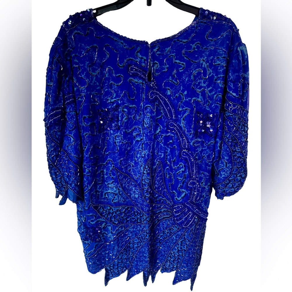 Carina 100% Silk Top, Vintage, Medium - Picture 3 of 4